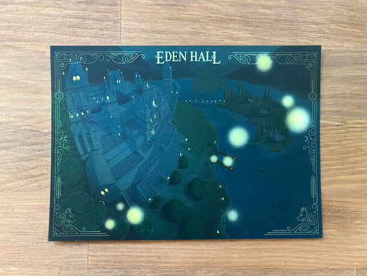 Postkarte "Eden Hall bei Nacht"