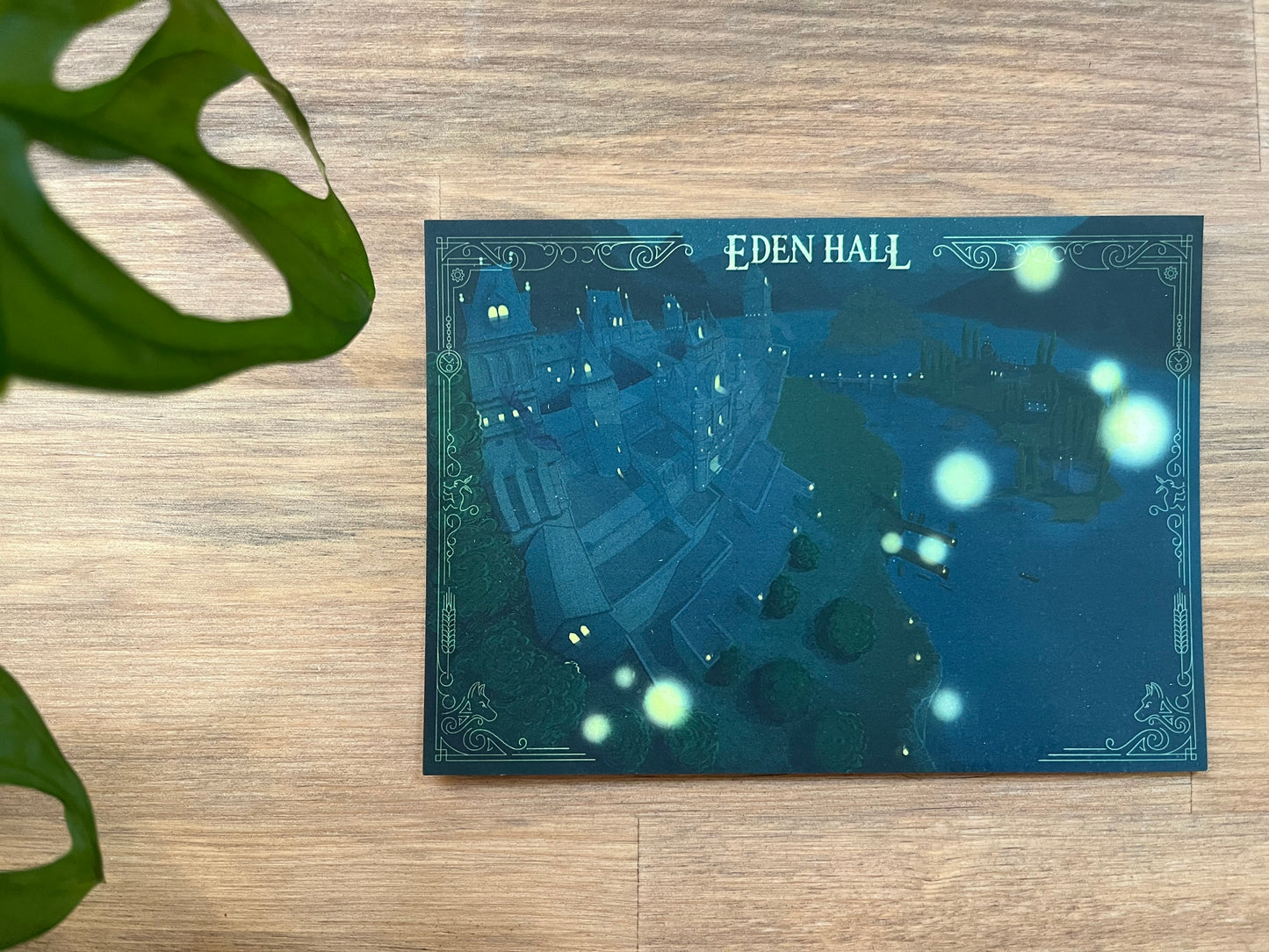 Postkarte "Eden Hall bei Nacht"